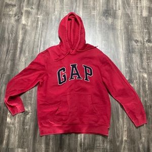GAP LOGO RED HOODIE GOOD CONDITION SIZE M MENS